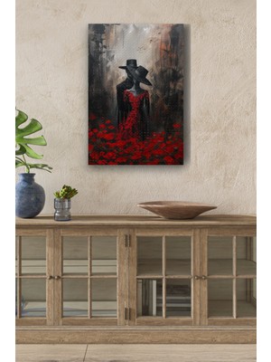 Limitless Design Şapkalı Kadın Ve Erkek Yağlı Hd Baskı Kanvas Tablo