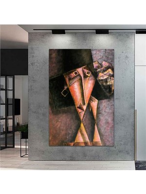 Limitless Design Dev Boyut Kubik Tasarım Kadın Hd Baskı Kanvas Tablo