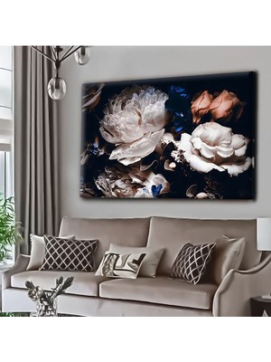 Limitless Design Dekoratif Tablonuz Dekoratif Modern Şık Çiçek Hd Baskı Kanvas Tablo E19