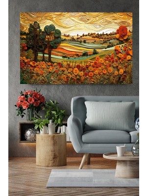 Limitless Design Özel Tasarım 3 Boyut Görünümlü Hd Kalitede Doğa Ve Çiçekler Hd Baskı Kanvas Tablo