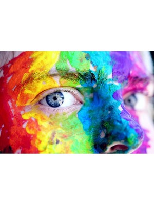 Limitless Design Boyali Yuz Hd Baskı Kanvas Tablo