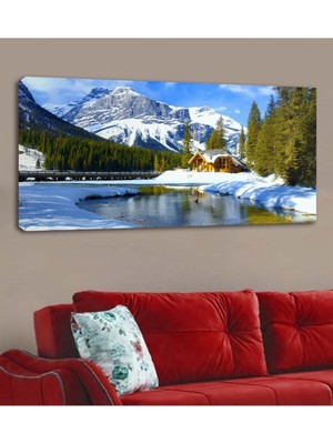 Limitless Design Lüks Hd Baskı Kanvas Tablo Doğa Kış Manzara