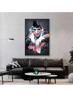 Limitless Design Al Pacino Sokak Sanatı Grafiti Yaralı Yüz Filmi Dikey Hd Baskı Kanvas Tablo