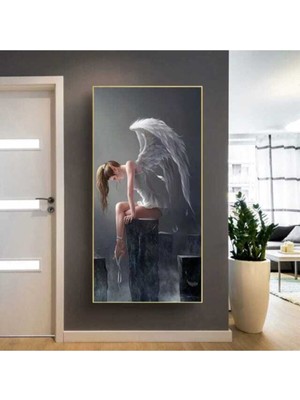 Limitless Design Dekoratif Angel Wıth Wıngs Hd Baskı Kanvas Tablo