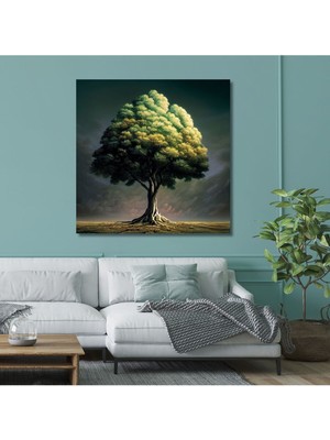 Limitless Design Dekoratif Kare Hd Baskı Kanvas Tablo Yüksek Kalite Çınar Ağacı