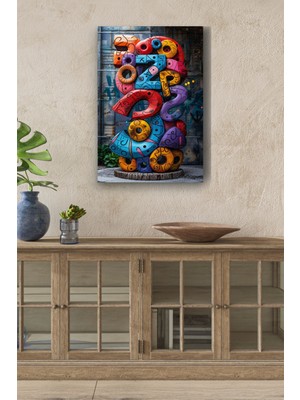 Limitless Design Karmaşık Sembolik S Harfi Yağlı Hd Baskı Kanvas Tablo