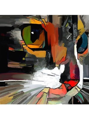 Limitless Design Dekoratif Pintura Abstrata Gato Duvar Hd Baskı Kanvas Tablo