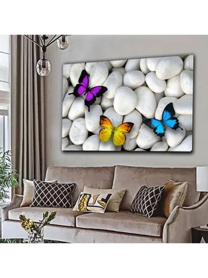 Limitless Design Kelebek Motifli Şık Tabloları KL21|HD Baskı Kanvas Tablo
