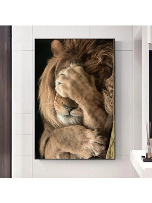 Limitless Design Dekoratif Lion King Hd Baskı Kanvas Tablo