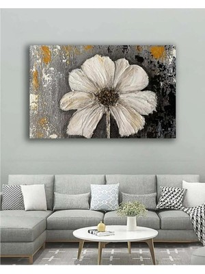 Limitless Design Yağlı Boya Görünümlü Papatya-Hd Baskı Kanvas Tablo Salon Oturma Yatak Odası Ofis Cafe Için Duvar Dekoru