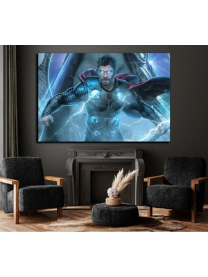 Limitless Design Marvel Thor Modelli Dekoratif Şık Hd Baskı Kanvas Tablo