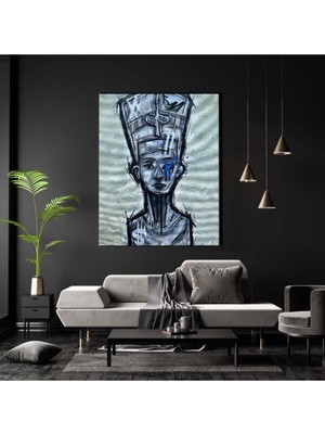 Limitless Design Dekoratif Nefertiti Hd Baskı Kanvas Tablo