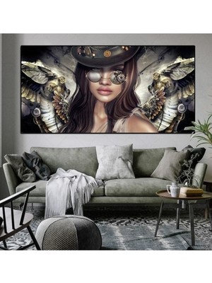 Limitless Design Steampunk Angel Hd Baskı Kanvas Tablo