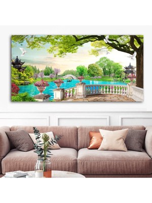 Limitless Design Dev Boyut Dekoratif Manzara Hd Baskı Kanvas Tablo