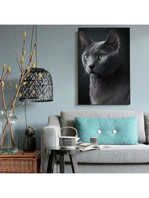 Limitless Design British Kedi Hd Baskı Kanvas Tablo