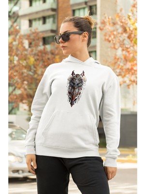 Swozz Illüstrasyon Kedi Baskılı  Oversize Premium Sweatshirt Hoodie