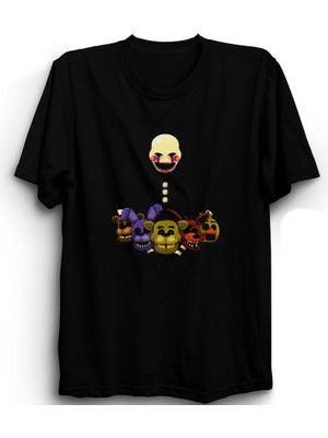 The Fame Five Nights At Freddy's, Puppet And The Animatronics, Fnaf, 5naf, Oyun   Pamuk Tişört