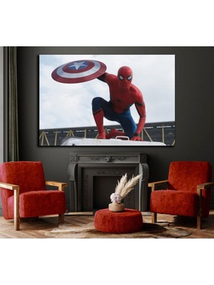 Limitless Design Marvel Spıder-Man Modelli Dekoratif Şık Hd Baskı Kanvas Tablo
