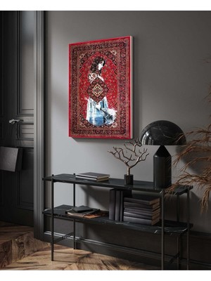 Limitless Design Hd Baskı Kanvas Tablo Yüz Çiçek Buketi ve Vintage Temalı 985