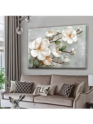 Limitless Design Dekoratif Tablonuz Dekoratif Modern Şık Çiçek Hd Baskı Kanvas Tablo E37