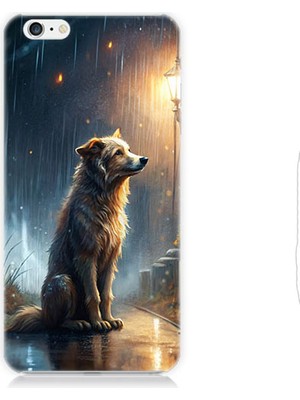 Teknomeg Apple iPhone 6 Uyumlu Yağmurlu Sokak  Desenli Silikon Kılıf