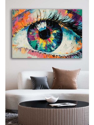 Limitless Design Hd Baskı Kanvas Tablo Baskılı Dekoratif Yağlıboya Kabartmasız Renkli Göz Ev Ofis Otel Dekor Hediyelik Tablo