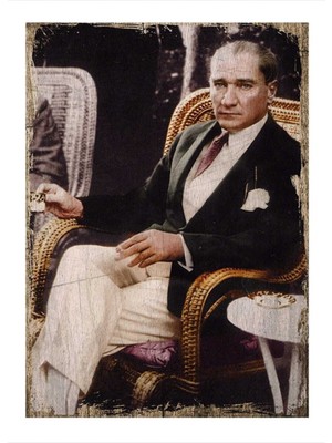 Limitless Design 50CMX70CM Ahşap Tablo Mustafa Kemal Atatürk