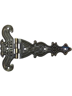 Dekoratif, Sac Tek Kuyruklu Menteşe - 69X102 Mm, Büyük, Antik, 100 Adet