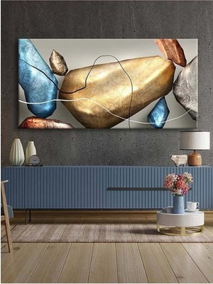 Limitless Design Renkli Çakıl Taşları Hd Baskı Kanvas Tablo Salon Oturma Yatak Odası Ofis Cafe Için Duvar Dekoru