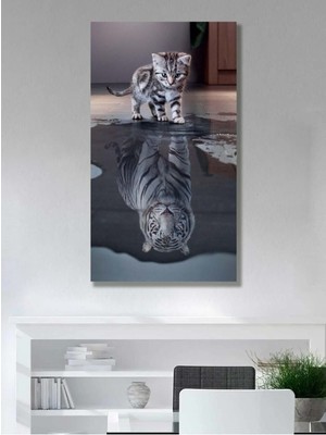 Limitless Design Kedi 2-Hd Baskı Kanvas Tablo Salon Oturma Yatak Odası Ofis Antre Cafe Için Duvar Dekoru 80X120CM