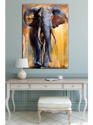 Limitless Design Fil ( Hayvanlar Alemi ) Dekoratif Sanatsal Hd Baskı Kanvas Tablo