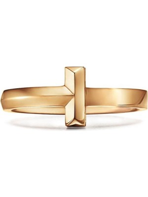 Lines Bijuteri Tiffany Tarz T T1 Yüzük Gold, 2,5 mm Genişliğinde