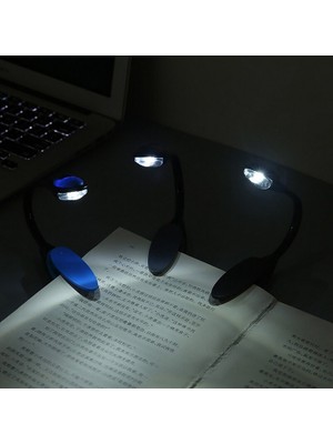 Kitap Okuma Işığı Led Booklight Kıskaçlı Pilli Model Led Işık