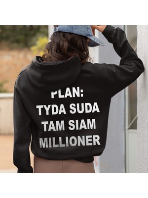 Swozz Plan: Tyda Suda Tam Sıam Mıllıoner Baskılı Trend  Oversize Hoodie Rusya Trend