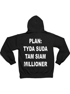 Swozz Plan: Tyda Suda Tam Sıam Mıllıoner Baskılı Trend  Oversize Hoodie Rusya Trend