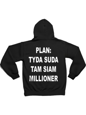 Swozz Plan: Tyda Suda Tam Sıam Mıllıoner Baskılı Trend  Oversize Hoodie Rusya Trend