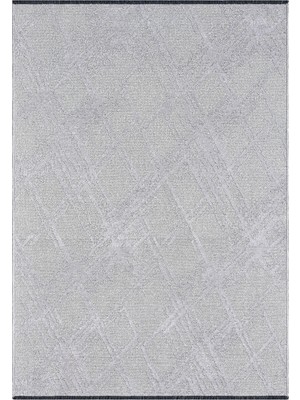 Bukle Gri Kaymaz Taban Makinede Yıkanabilir Kilim Balkon Mutfak Halısı Bk176 100 x 300