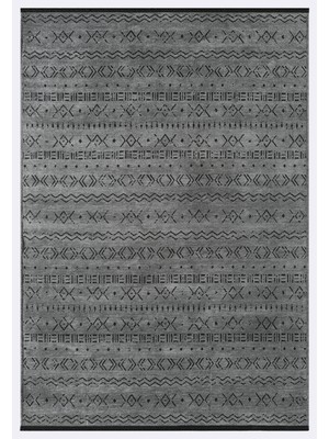 Prestige Halı Kilim Eko Antrasit Kaymaz Taban Kilim Balkon Mutfak Oturma Odası Halısı Yoluk Eko343 100 x 200