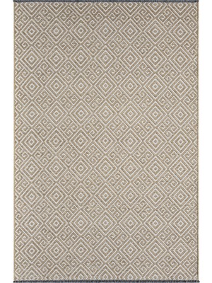 Ipar Bej Çift Taraflı Dokuma Kilim Balkon Mutfak Oturma Odası Halısı Ip0036 80 x 150