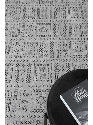 Prestige Halı Kilim Eko Gri Kaymaz Taban Kilim Balkon Mutfak Oturma Odası Halısı Yoluk Eko336 120 x 180