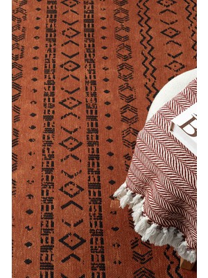 Prestige Halı Kilim Eko Kiremit Kaymaz Taban Kilim Balkon Mutfak Oturma Odası Halısı Yoluk Eko319 120 x 180