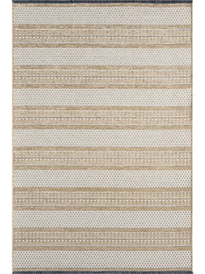 Prestige Halı Kilim Ipar Bej Çift Taraflı Dokuma Kilim Balkon Mutfak Oturma Odası Halısı Ip0045 160 x 230