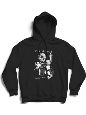 The Fame Bauhaus, Bela Lugosi Is Dead, Çizim, Rock Metal Müzik Grubu Pamuklu Kapüşonlu Sweatshirt Hoodie