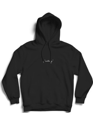 The Fame Nothing, Hiç Yazılı, Unisex, %100 Pamuklu Kapüşonlu Sweatshirt Hoodie