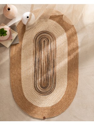 Madame Coco Janvry Oval Kilim - Bej/Krem - 90x150 Cm