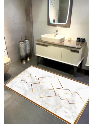 Ardizayn Deluxe Platin 70 x 120 cm. Kaymaz Taban Banyo Halısı, Paspası