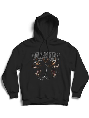 The Fame Doberman, Wild Dog, Köpek %100 Pamuk, Unisex Kapüşonlu Sweatshirt Hoodie