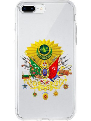 Zeyno Apple iPhone 7 Plus Uyumlu Osmanlı Amblem Desenli Silikon Kılıf