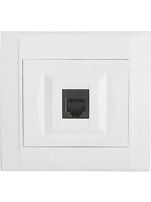 Elektrik Malzemelerim Nümeris Telefon Prizi Beyaz