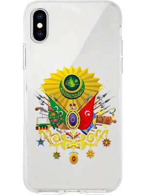 Zeyno Apple iPhone X/xs Max Uyumlu Osmanlı Amblem Desenli Silikon Kılıf
